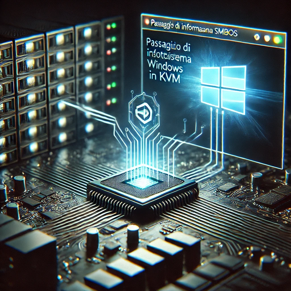 Linux KVM: Informazioni SMBIOS al sottosistema VM MS Windows
