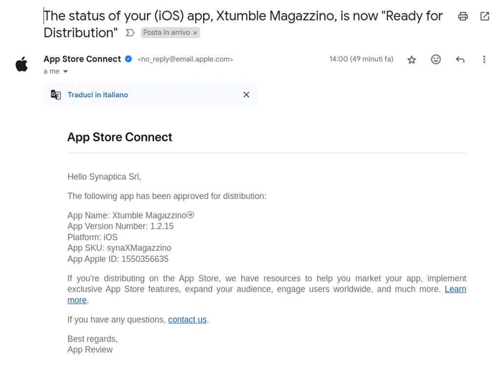XtumbleMagazzino is now available on app store with iOS SDK 17.5. Thanks to Delphi 12.1
