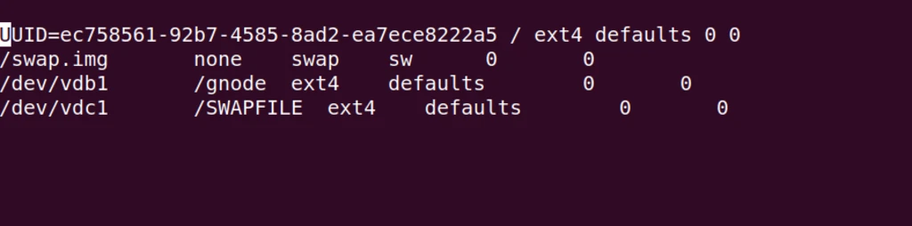 Ubuntu add a swap file into another disk